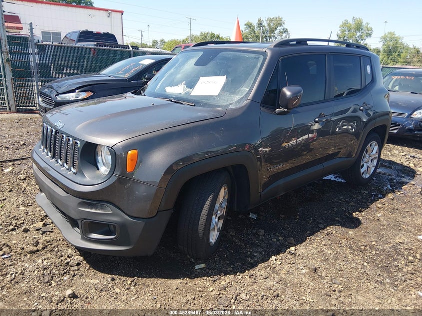 Vin: zaccjabb1jpj64302, lot: 45787303, jeep renegade latitude fwd 20182