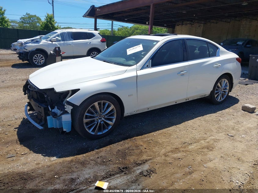 Vin: jn1ev7ar9jm431284, lot: 45787515, infiniti q50 3.0t luxe 20182