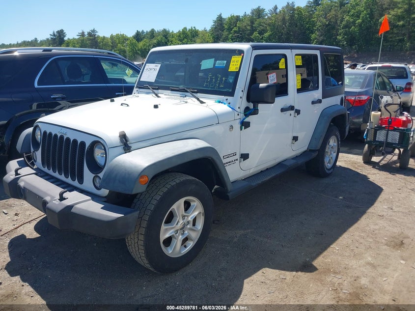 Vin: 1c4bjwdg4fl541012, lot: 45787617, jeep wrangler unlimited sport 20152