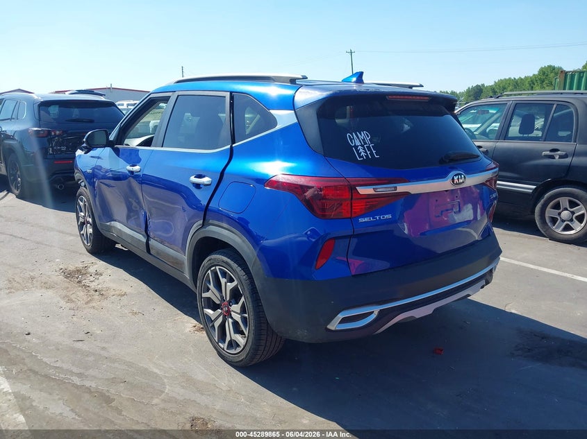 Vin: kndetca20m7156809, lot: 45787702, kia seltos sx turbo 20213
