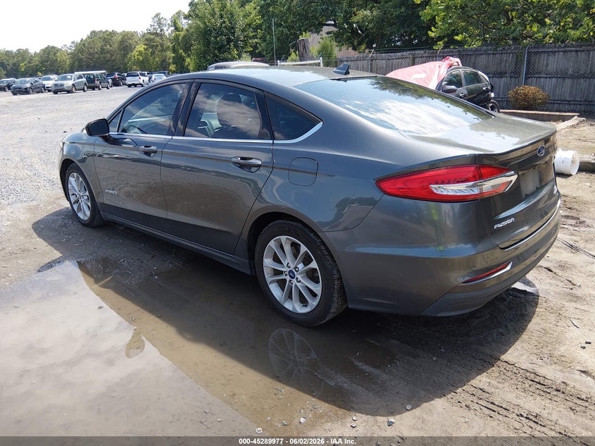 Vin: 3fa6p0lu4kr211442, lot: 45787813, ford fusion hybrid se 20193