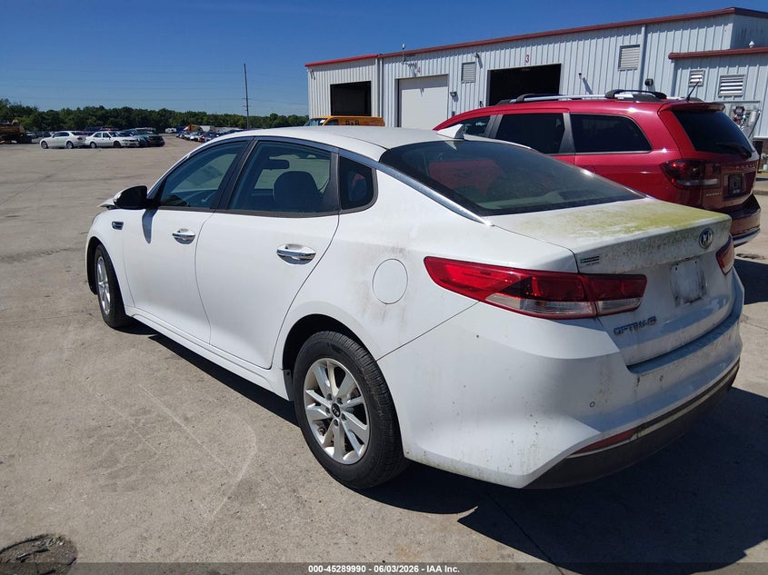 Vin: 5xxgt4l37jg249351, lot: 45787826, kia optima lx 20183