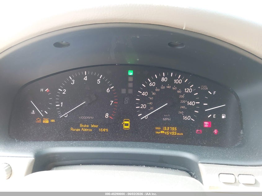 2004 Lexus Ls 430 VIN: JTHBN36FX40144456 Lot: 45290000