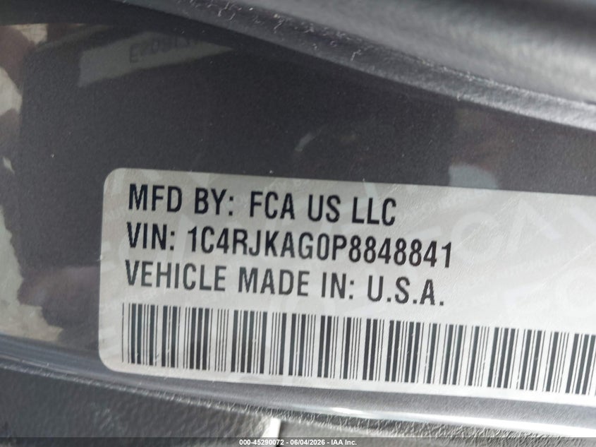 2023 Jeep Grand Cherokee L Altitude 4X4 VIN: 1C4RJKAG0P8848841 Lot: 45290072