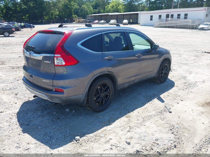 Vin: 5j6rm4h96fl100496, lot: 45787930, honda cr-v touring 20154