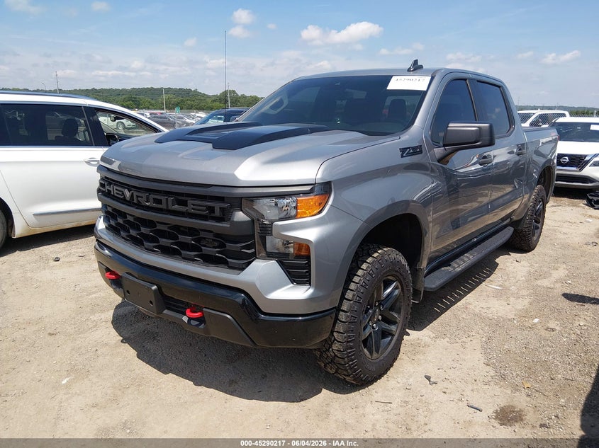 Vin: 3gcpdcek9pg218538, lot: 45788053, chevrolet silverado 1500 4wd  short bed custom trail boss 20232