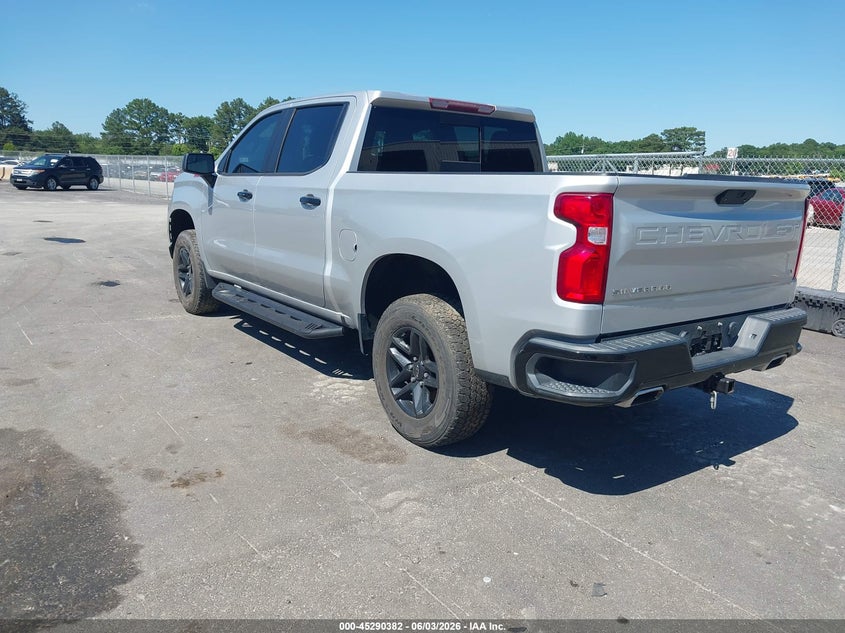 Vin: 1gcpyfed8lz142411, lot: 45788218, chevrolet silverado 1500 4wd  short bed lt trail boss 20203