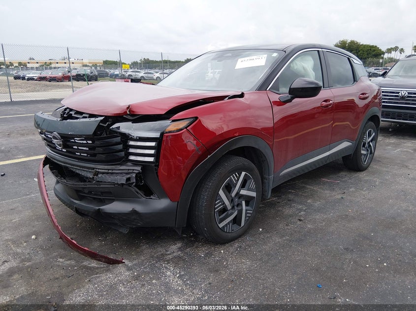 Vin: 3n8ap6ca1sl426460, lot: 45788229, nissan kicks sv fwd 20252