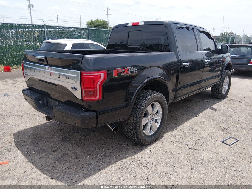 Vin: 1ftew1eg3gfc07327, lot: 45788263, ford f-150 platinum 20164