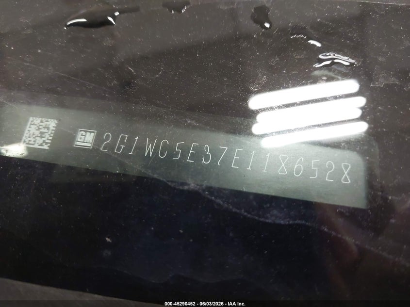 2014 Chevrolet Impala Limited Ltz VIN: 2G1WC5E37E1186528 Lot: 45290452