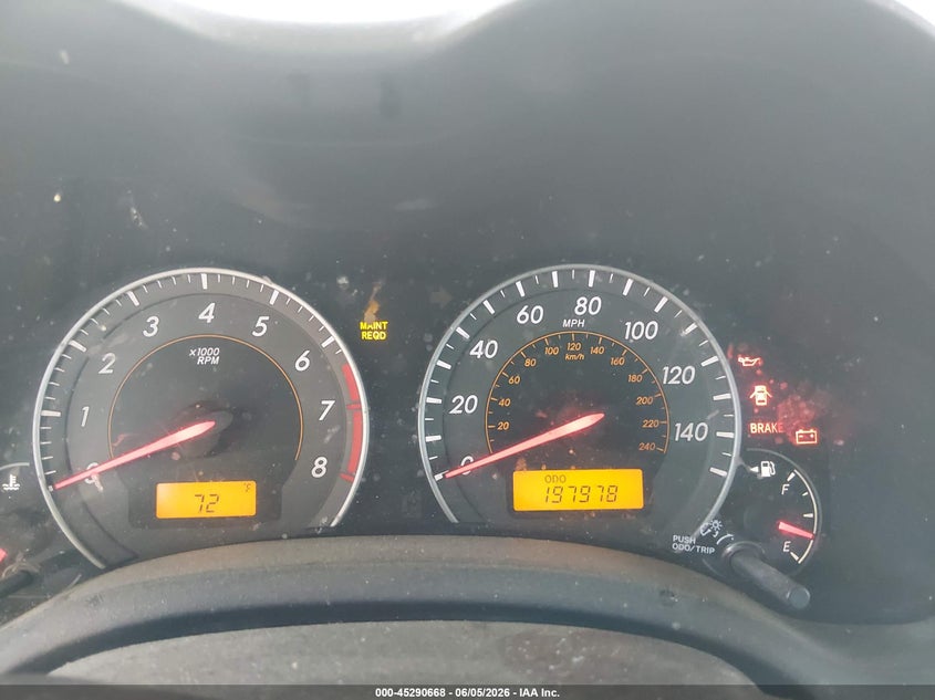 2010 TOYOTA COROLLA SEDAN 1.8L I-4 DOHC, VVT, 132HP