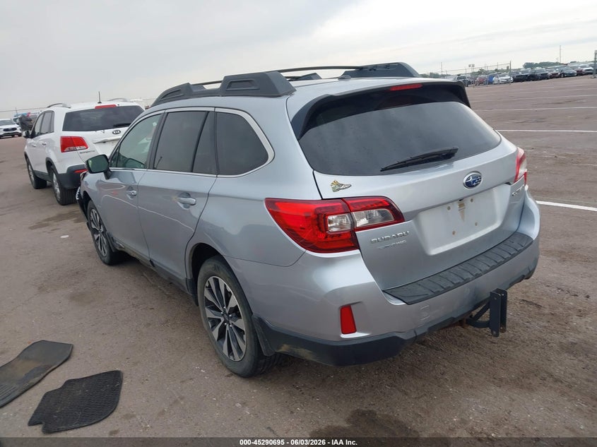 Vin: 4s4bsbjc6f3226750, lot: 45788532, subaru outback 2.5i limited 20153