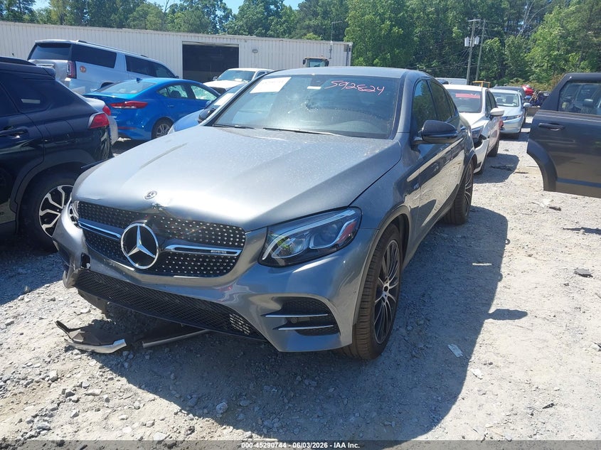 Vin: wdc0j6eb5kf592824, lot: 45788580, mercedes-benz amg glc 43 coupe 4matic 20192