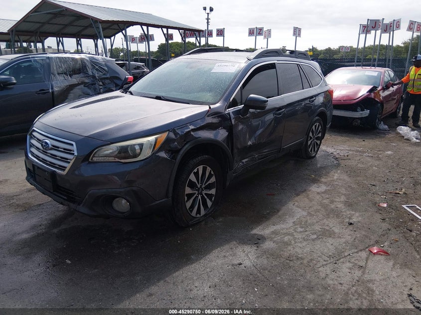 Vin: 4s4bsenc9f3284282, lot: 45788586, subaru outback 3.6r limited 20152