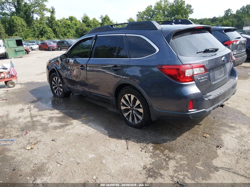 Vin: 4s4bsenc9f3284282, lot: 45788586, subaru outback 3.6r limited 20153
