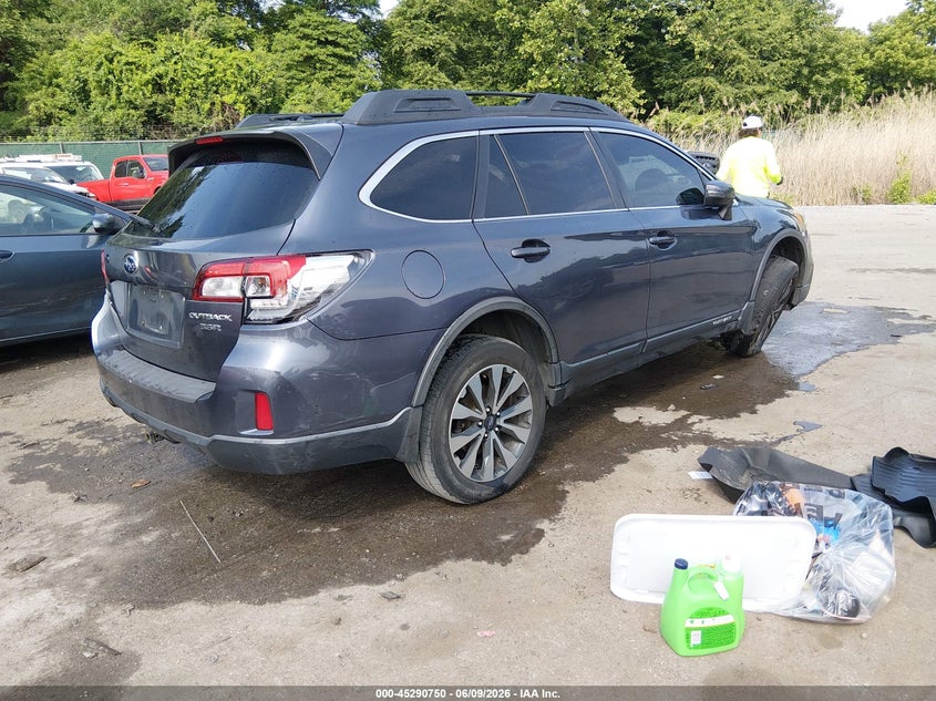Vin: 4s4bsenc9f3284282, lot: 45788586, subaru outback 3.6r limited 20154