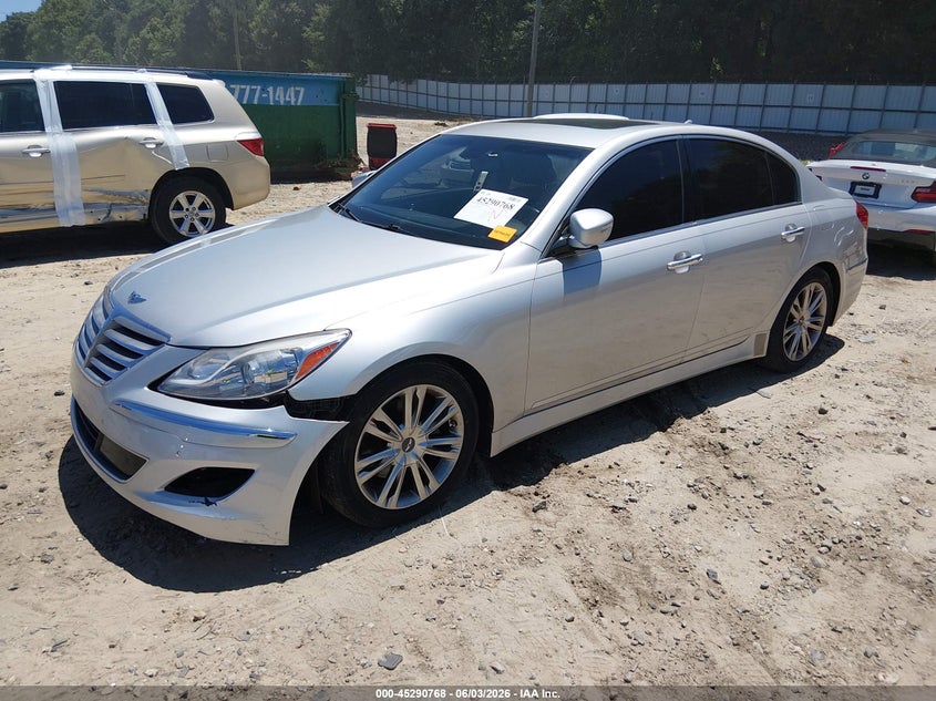 Vin: kmhgc4dd8cu199303, lot: 45788604, hyundai genesis 3.8 20122