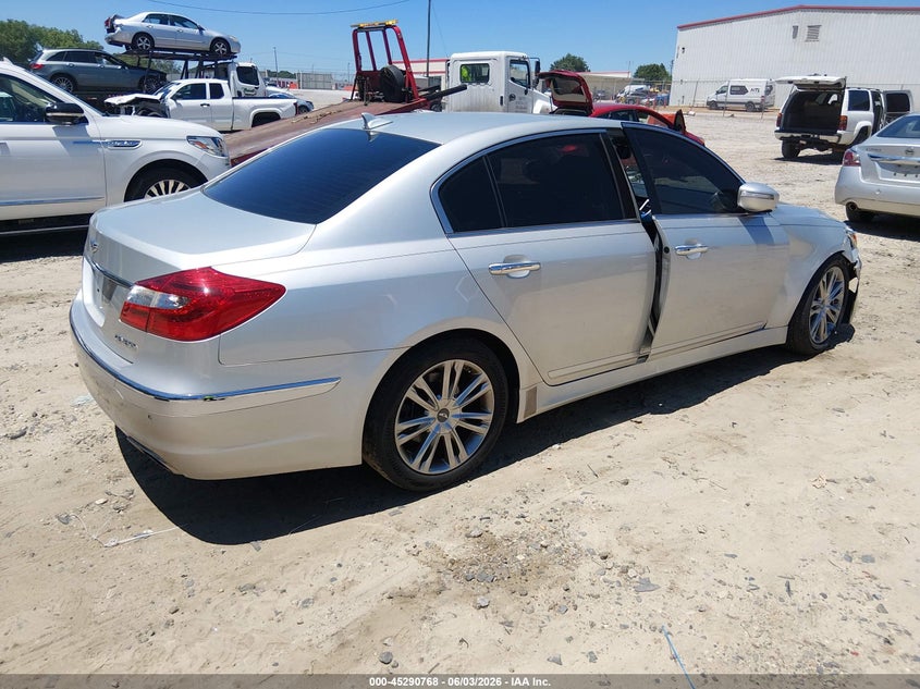 Vin: kmhgc4dd8cu199303, lot: 45788604, hyundai genesis 3.8 20124