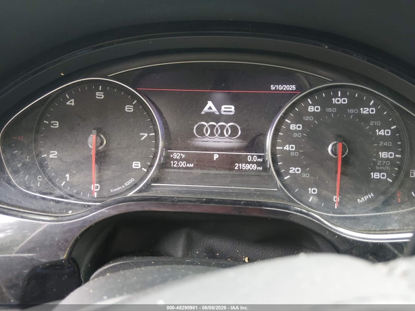 2011 Audi A8 L 4.2 VIN: WAURVAFDXBN016637 Lot: 45290901