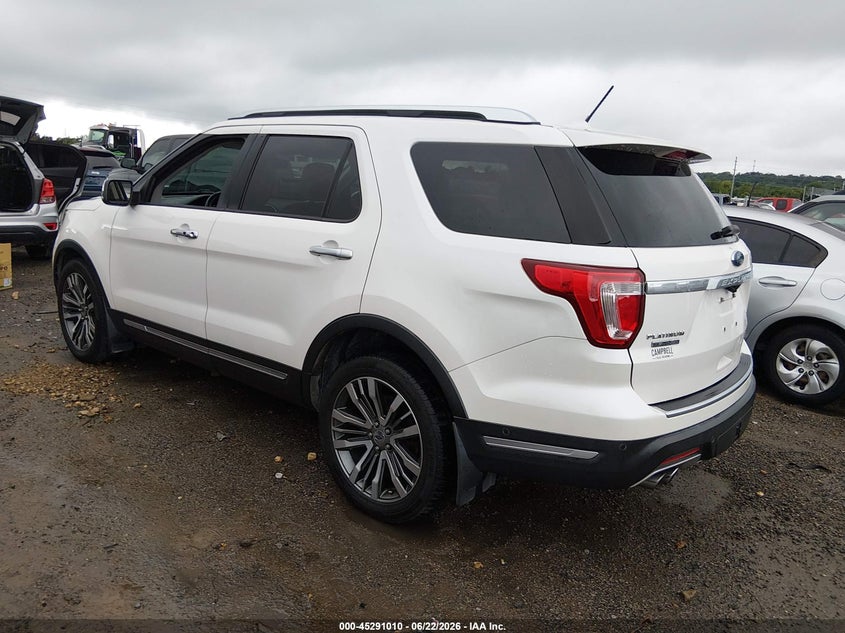 Vin: 1fm5k8ht1jgc61882, lot: 45788846, ford explorer platinum 20183