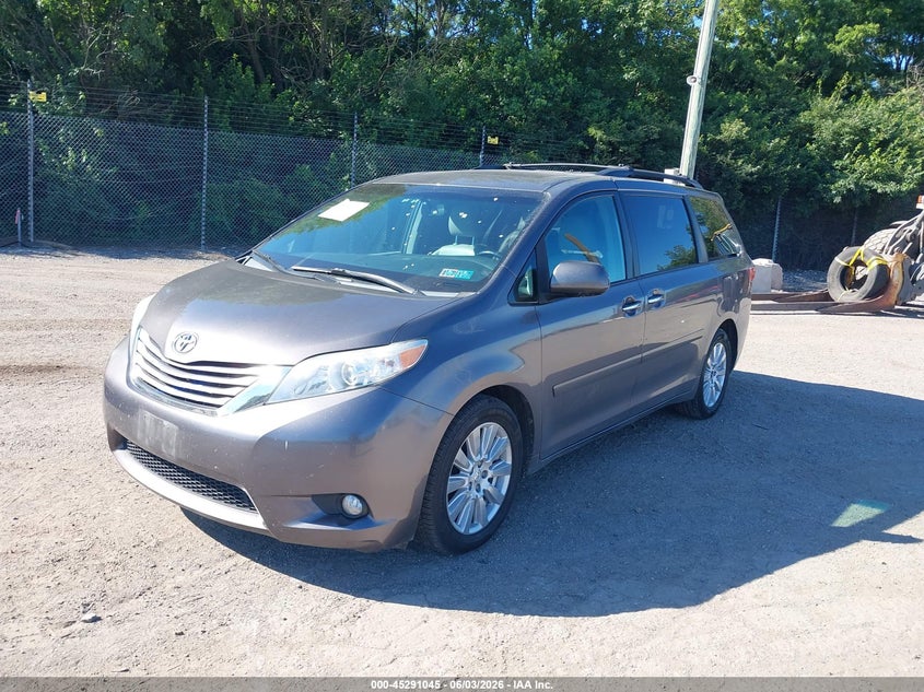 Vin: 5tddk3dc2fs116842, lot: 45788881, toyota sienna xle premium 7 passenger 20152