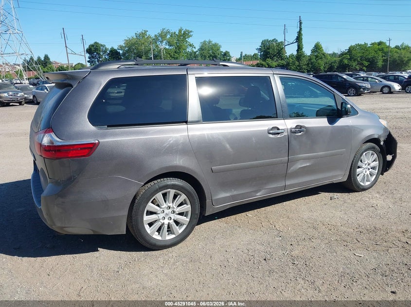 Vin: 5tddk3dc2fs116842, lot: 45788881, toyota sienna xle premium 7 passenger 20154