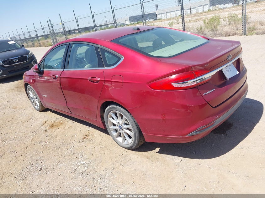 Vin: 3fa6p0lu8hr254948, lot: 45788894, ford fusion hybrid se 20173