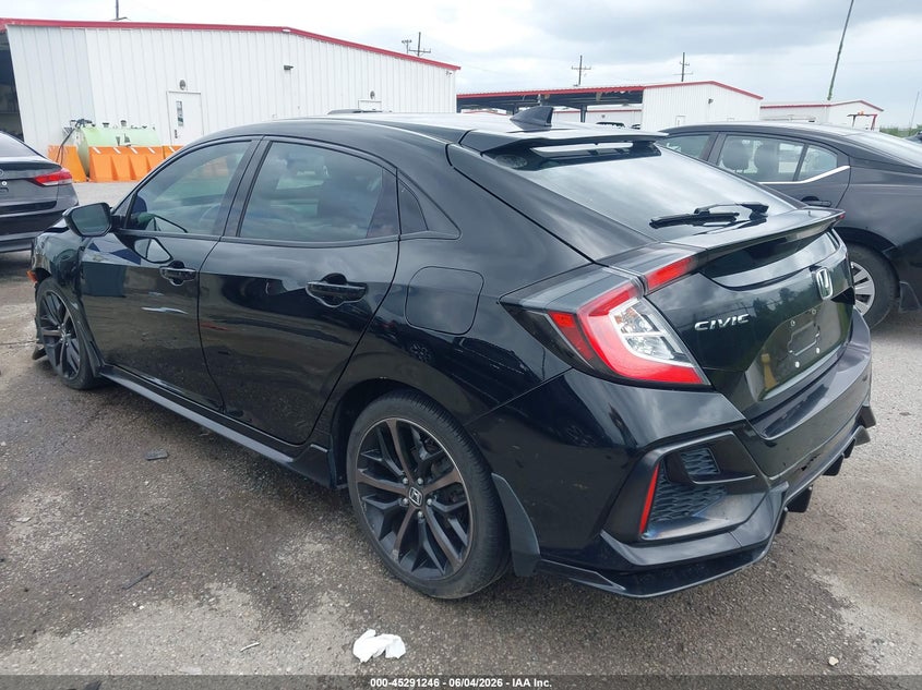 Vin: shhfk7h4xmu201351, lot: 45789082, honda civic sport 20213