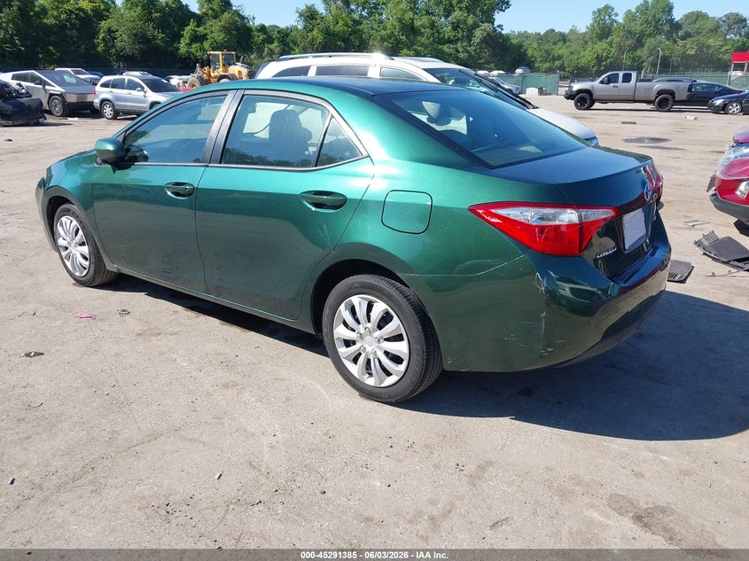 Vin: 2t1burhe5fc339613, lot: 45789221, toyota corolla le 20153