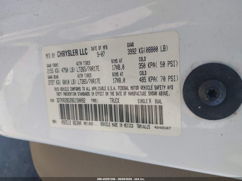 2008 DODGE RAM 2500 SLT · Фото 9