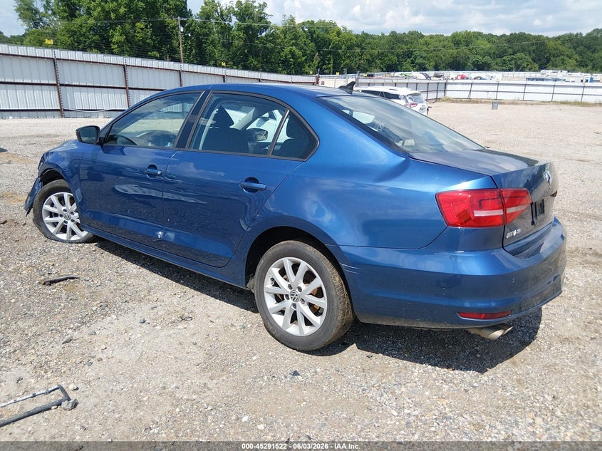 Vin: 3vwd17aj0fm282397, lot: 45789358, volkswagen jetta 1.8t se 20153