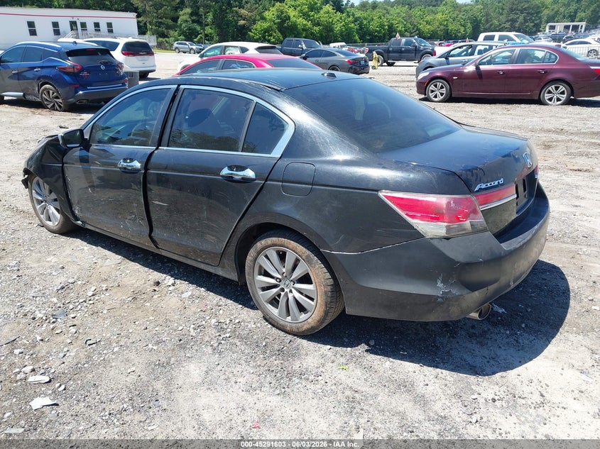 2012 Honda Accord 3.5 3.5 Ex-L black Lot 111045291603 Vin 1HGCP3F80CA021650