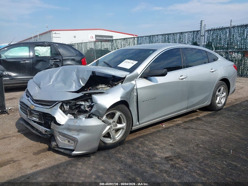 Vin: 1g1zc5st9jf101614, lot: 45789572, chevrolet malibu 1fl 20182