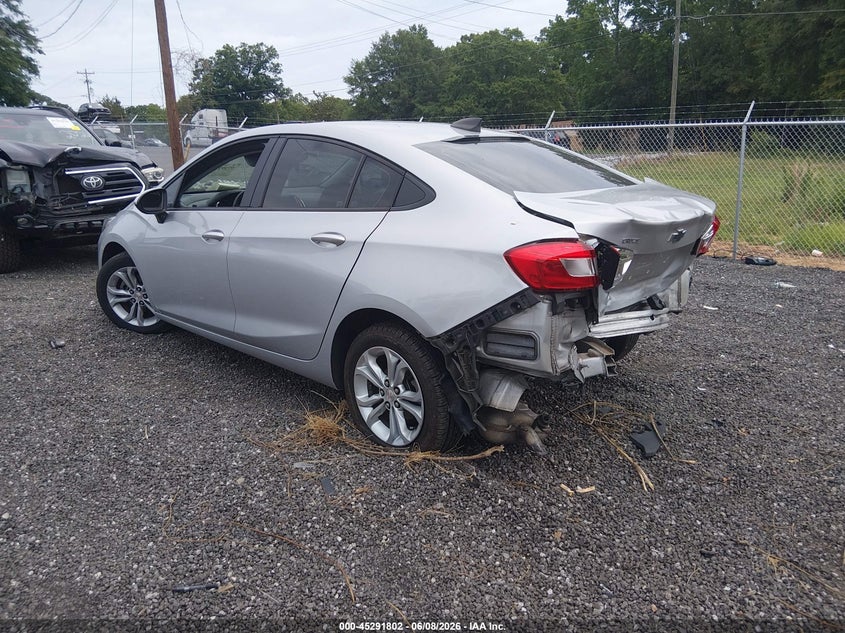 Vin: 1g1bc5sm4k7102725, lot: 45789638, chevrolet cruze ls 20193