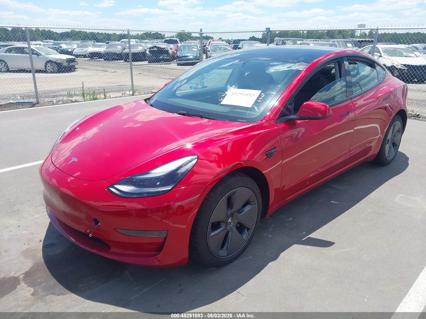 Vin: 5yj3e1ea8pf641592, lot: 45789729, tesla model 3 rear-wheel drive 20232