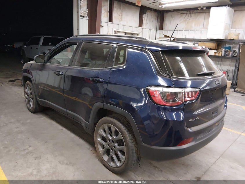 Vin: 3c4njdeb2mt591641, lot: 45789762, jeep compass 80th anniversary 20213