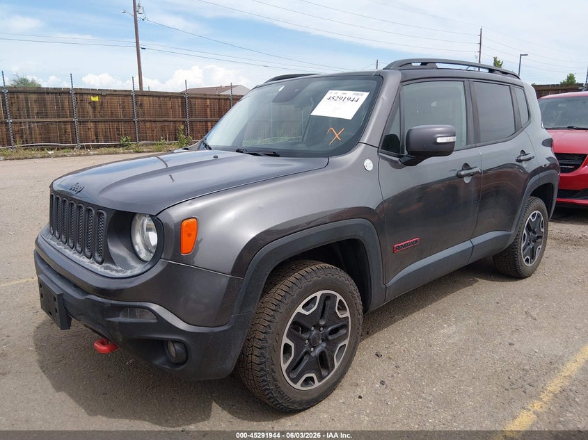 Vin: zaccjbcb8hpf26420, lot: 45789780, jeep renegade trailhawk 4x4 20172
