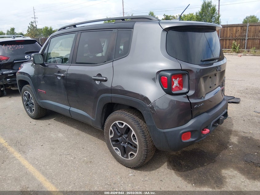 Vin: zaccjbcb8hpf26420, lot: 45789780, jeep renegade trailhawk 4x4 20173