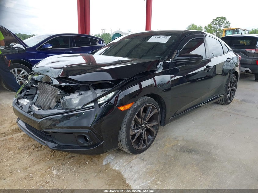 Vin: 19xfc2f84le019091, lot: 45789788, honda civic sport 20202