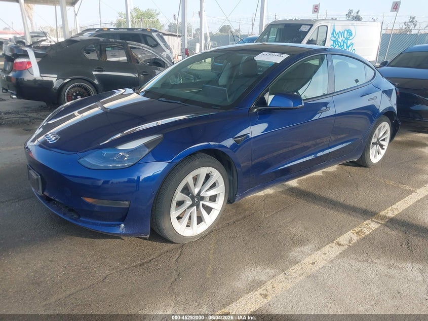Vin: 5yj3e1eb5nf143954, lot: 45789836, tesla model 3 long range dual motor all-wheel drive 20222