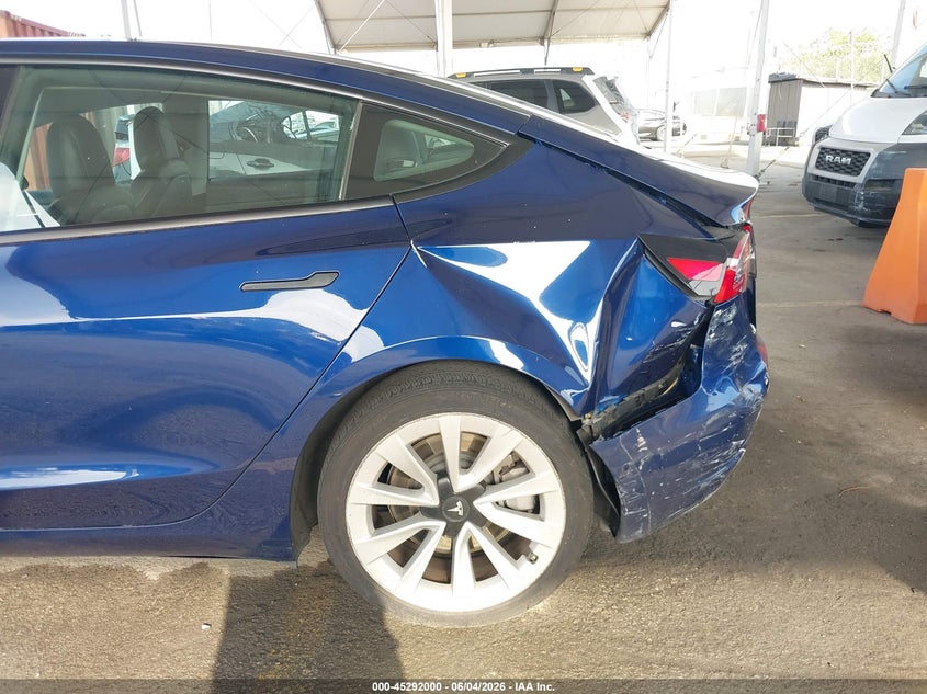 2022 Tesla Model 3 Long Range Dual Motor All-Wheel Drive VIN: 5YJ3E1EB5NF143954 Lot: 45292000