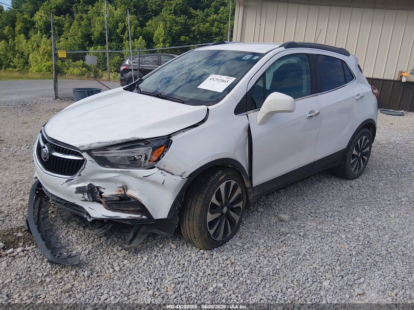 Vin: kl4cjesm6mb365116, lot: 45789901, buick encore awd preferred 20212