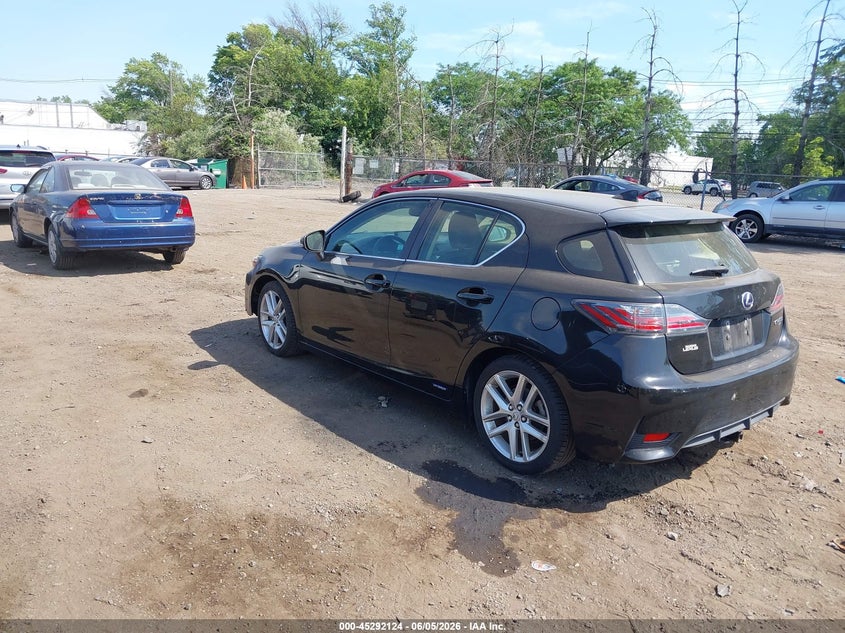 Vin: jthkd5bh9e2189805, lot: 45789960, lexus ct 200h 20143