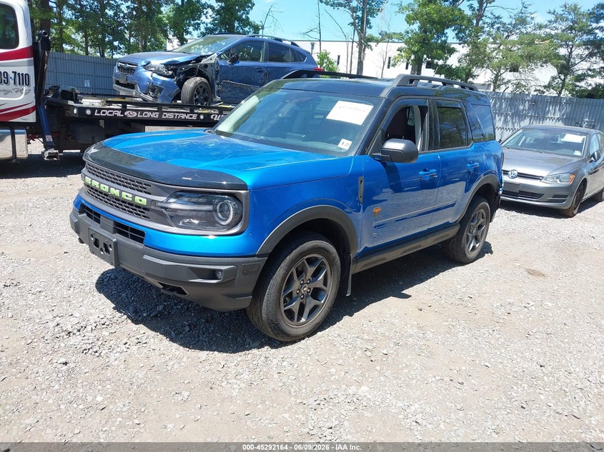 Vin: 3fmcr9d95nre10540, lot: 45790000, ford bronco sport badlands 20222