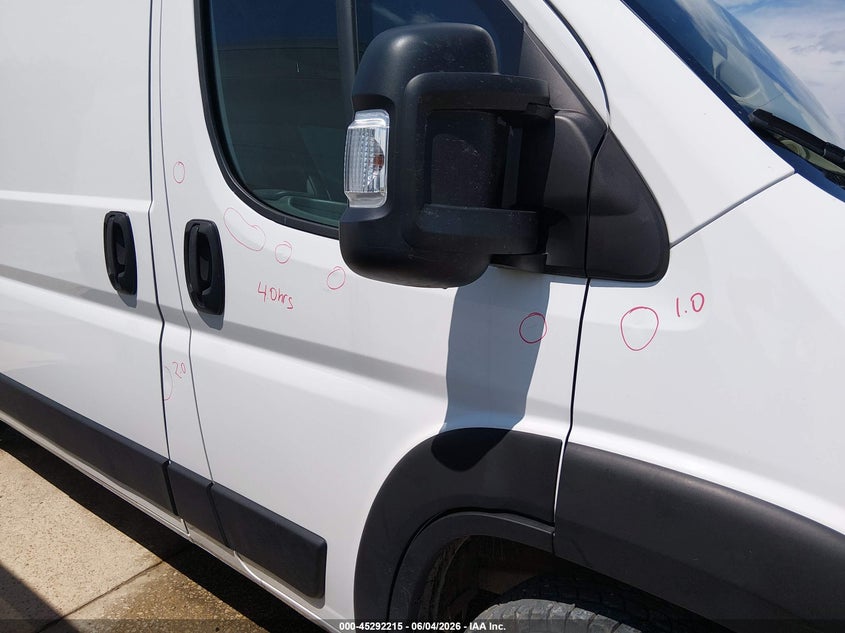 2024 Ram Promaster 2500 Tradesman High Roof 159 Wb W/Pass Seat VIN: 3C6LRVDG2RE132289 Lot: 45292215