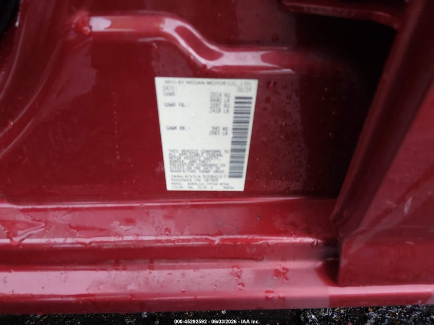 2020 Nissan Altima Sr Vc-Turbo Fwd VIN: 1N4AL4CV3LN308027 Lot: 45292592