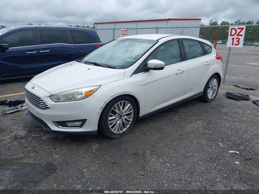 Vin: 1fadp3n23gl307007, lot: 45790623, ford focus titanium 20162