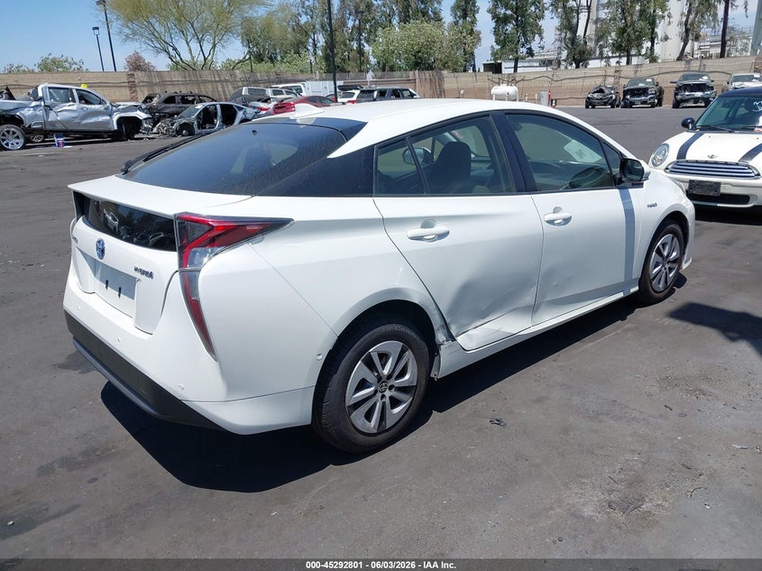Vin: jtdkbrfu7j3059824, lot: 45790637, toyota prius two 20184