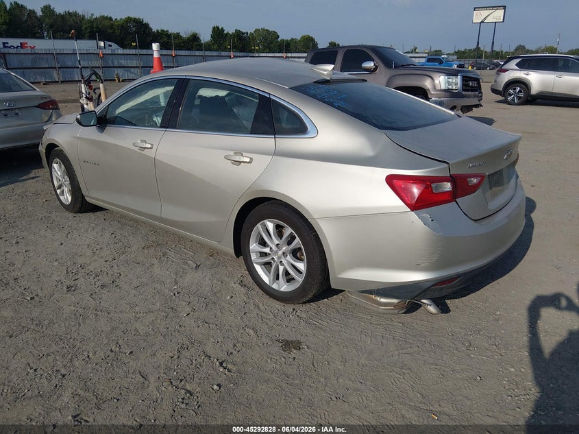 Vin: 1g1ze5st1gf307657, lot: 45790664, chevrolet malibu 1lt 20163