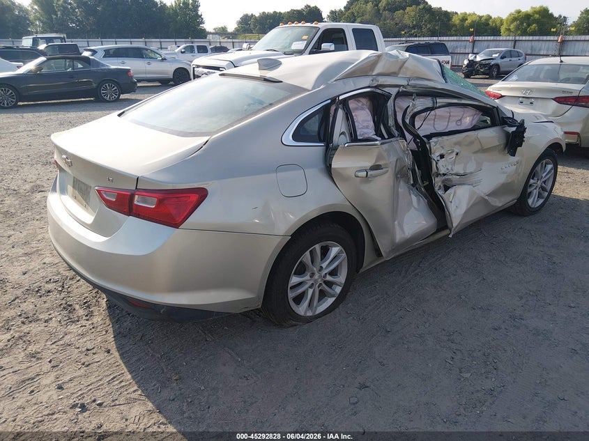 Vin: 1g1ze5st1gf307657, lot: 45790664, chevrolet malibu 1lt 20164